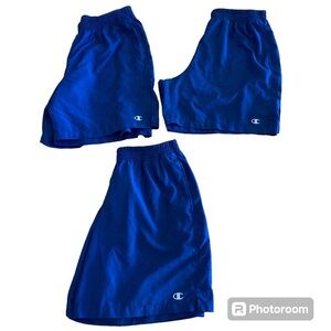 Champion Men's Demand Stadium Blue 3 pair of Shorts